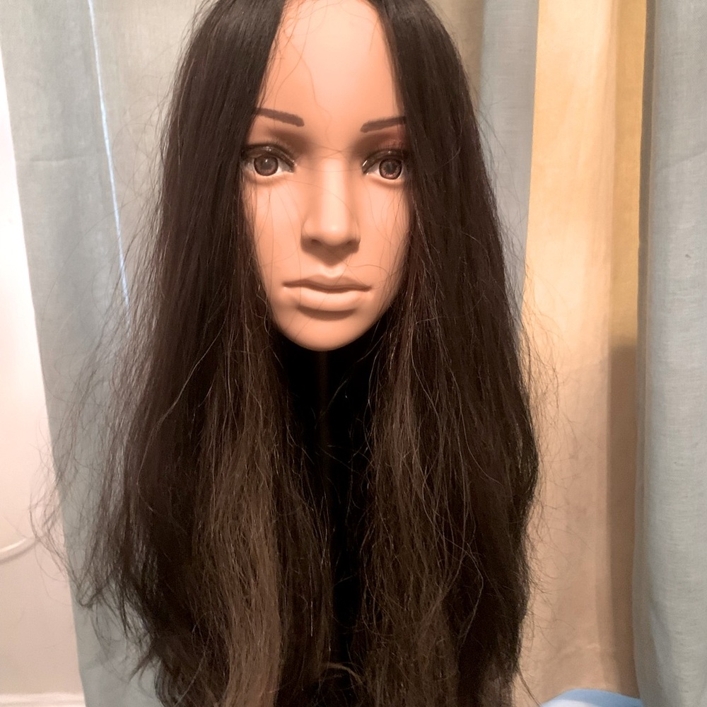 Human/Synthetic hair mix wig - New